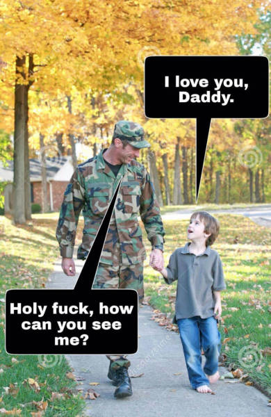 Daddy is not invisible.