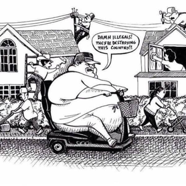 Damn illegals! They're destroying this country.
