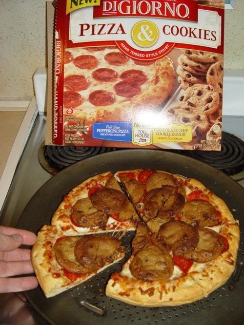 DiGiorno Pizza And Cookies. I Am Not Sure If This Is What They Intended But It Never Hurts To Experiment.