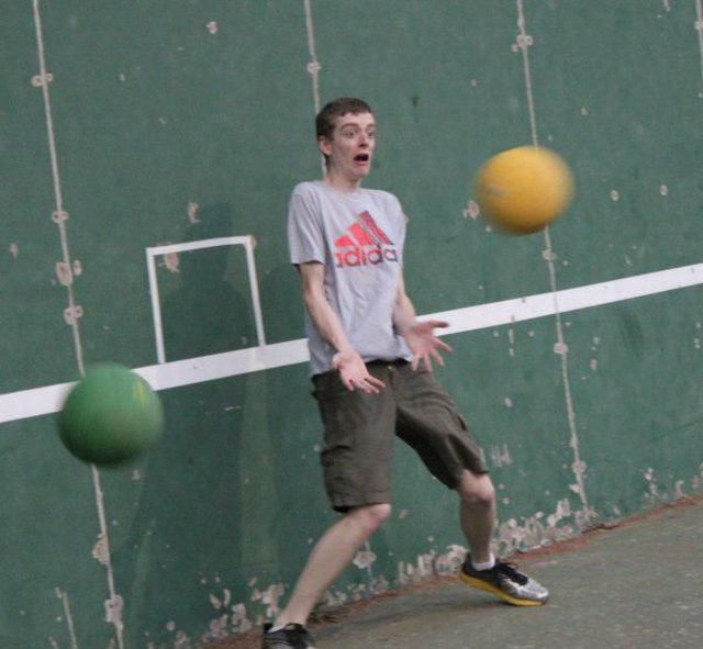 Dodgeball was fun to play in school especially when this guy was on the other team.