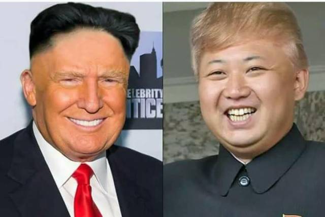 Donald Trump and Kim Jong-un swap hair.