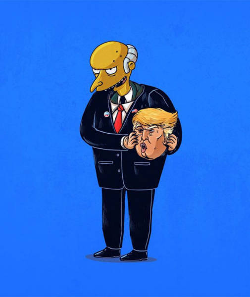 Donald Trump is really Mr. Burns in disguise.