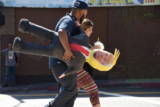 Donald Trump spotted in the hood.