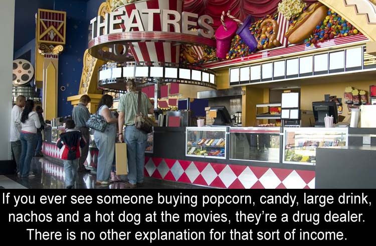 Drug dealing moviegoers.