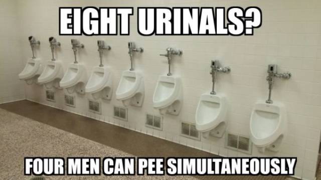 Eight urinals?