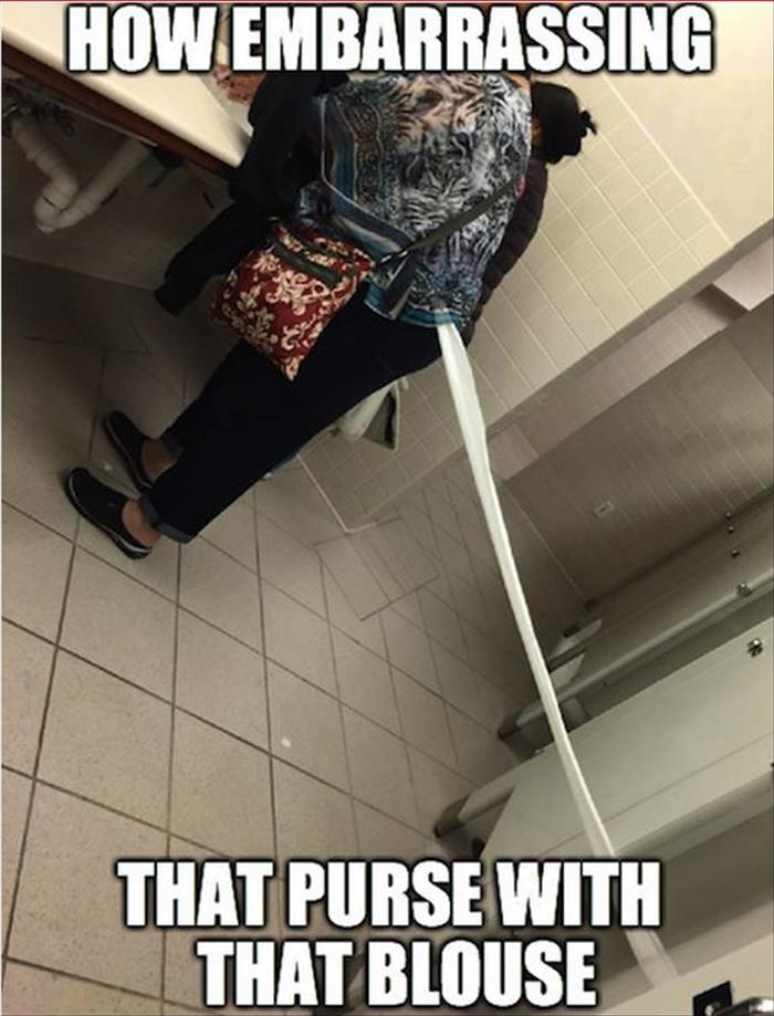 Extremely embarrassing situation in the bathroom.
