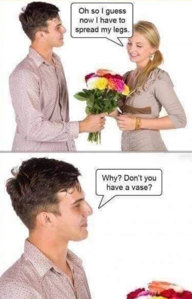 Flowers for the lady.