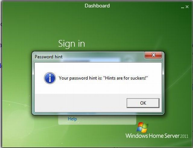 Forgot Windows password but thinks password hints are stupid.