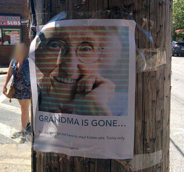 Grandma is gone.