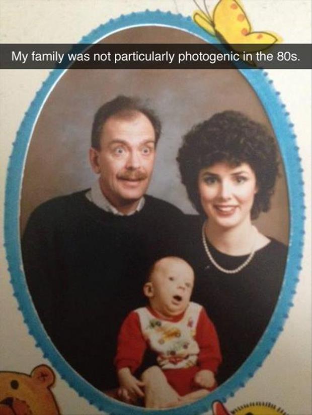 Great family portrait from the 80's of a highly photogenic family.