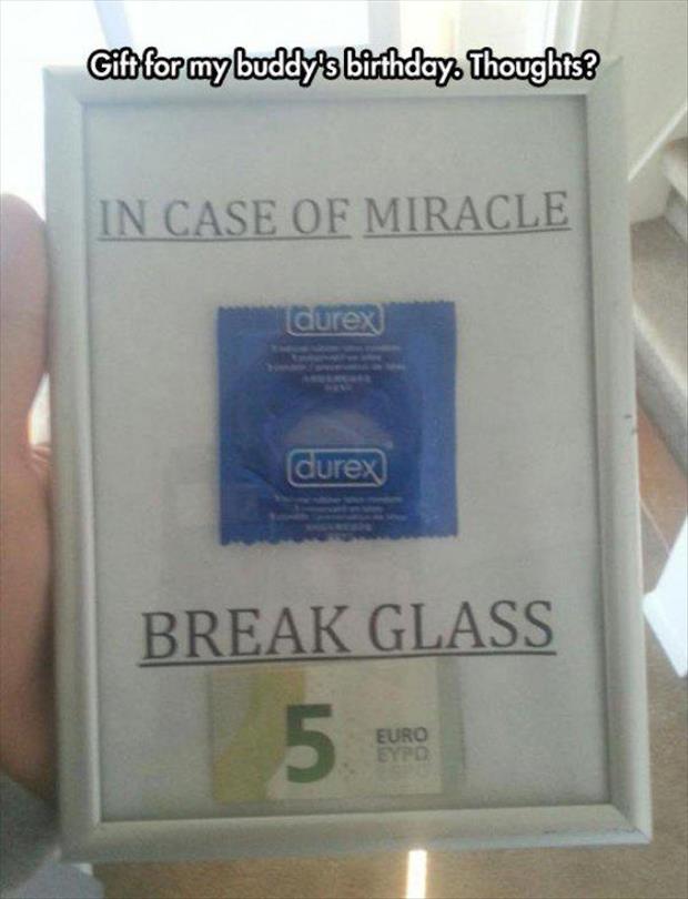 Great gift idea for your friends who are virgins or rarely see any action.