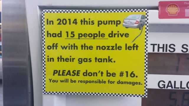 Have you ever driven away from a gas station after filling up with the nozzle still in your tank?