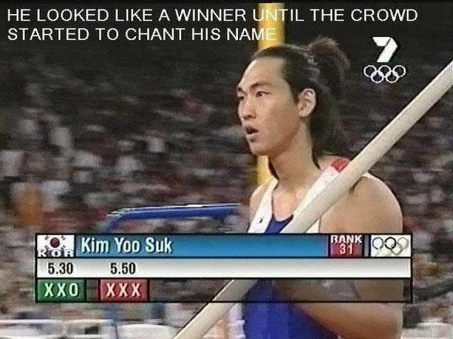 He looked like a winner until the crowd started to chant his name.