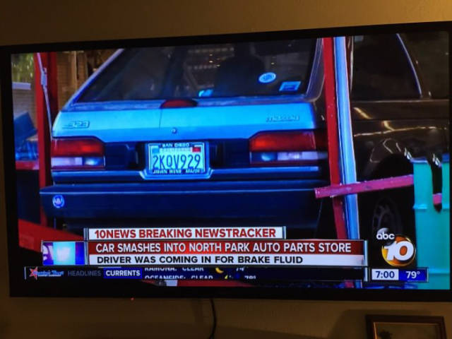 Headed to the auto parts to store to buy some brake fluid.