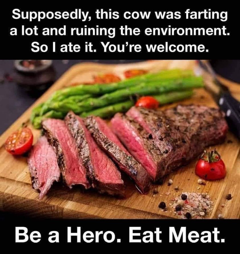 Meat eaters are saving the planet.