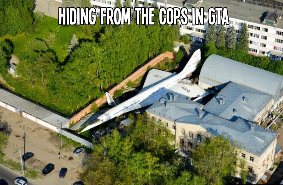 Hiding from the cops in GTA.