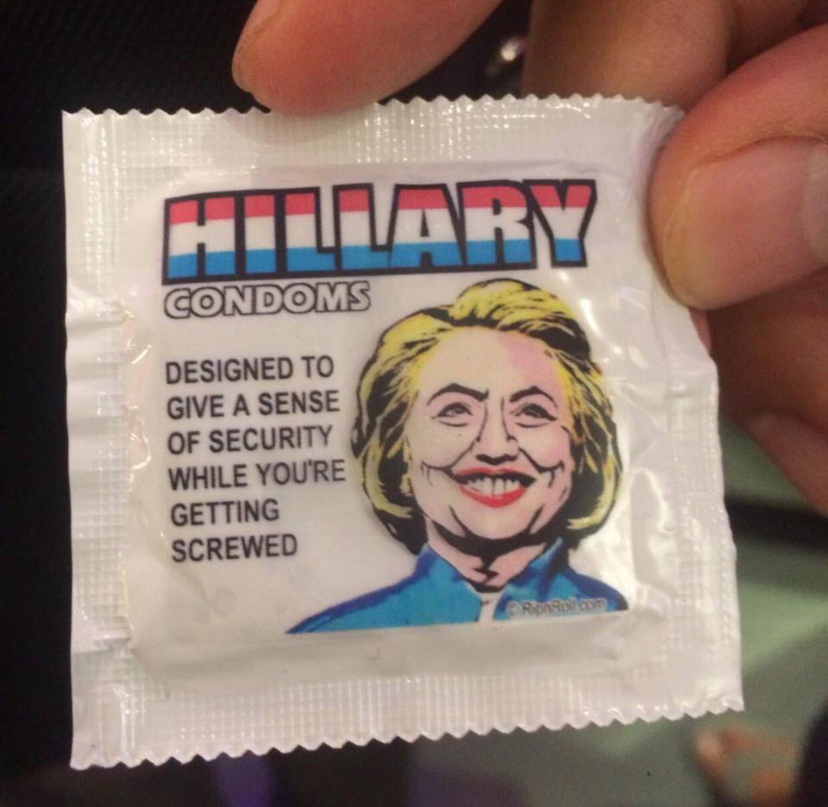 Hillary condoms.