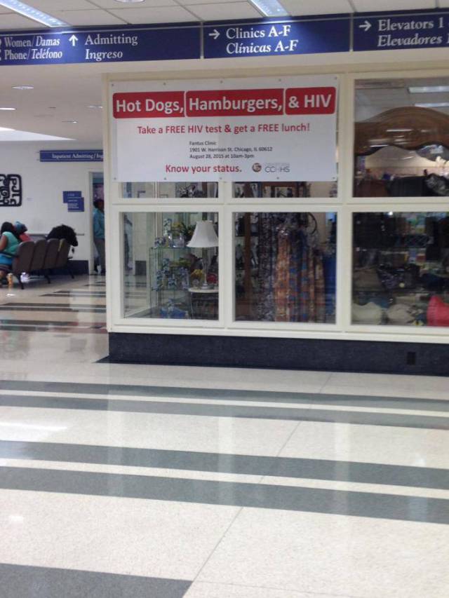 Hot dogs, hamburgers, and HIV.