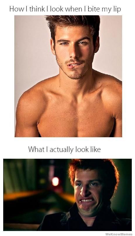 How I think I look when I bite my lip.