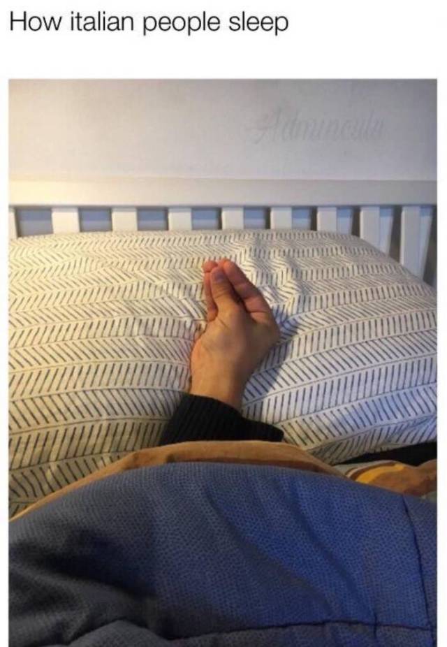 How Italian people sleep.