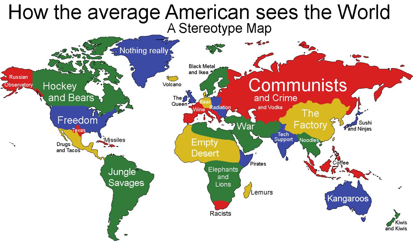 How the average American sees the world.