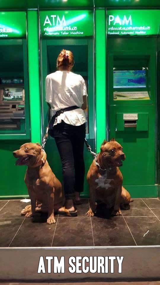 Never worry about getting mugged while using the ATM machine.