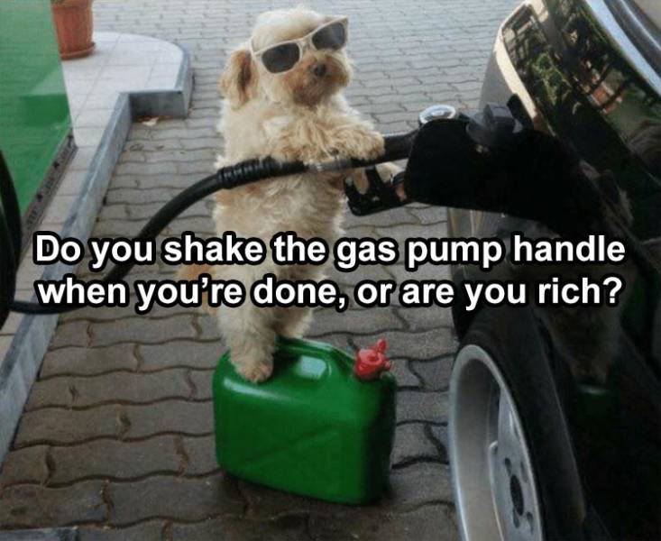 How to tell if someone is rich or not at the gas pump.