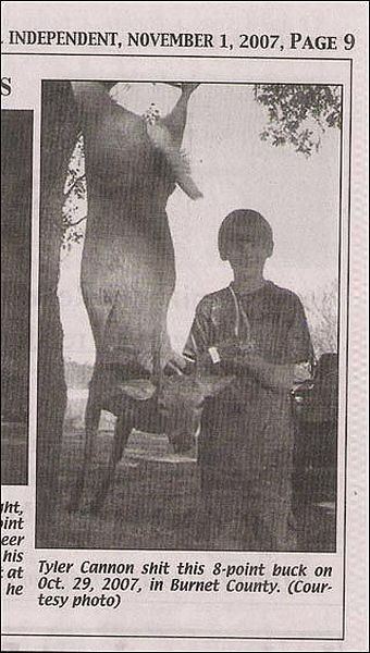 I am not sure how it is possible but this kid has the 8-point buck to prove it.