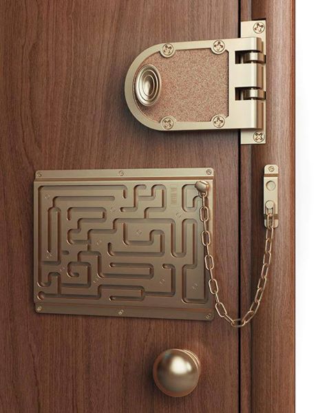 This door lock will test your skills every time you want to leave.