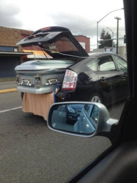 If my casket ever gets taken in a Prius, just shoot me...oh wait.