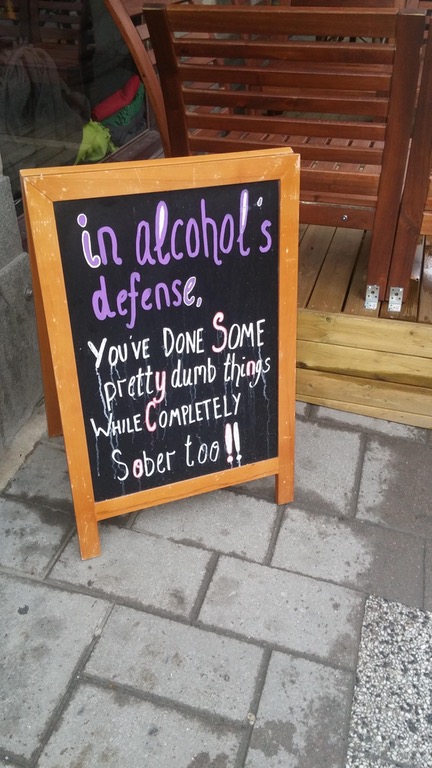 In alcohol's defense...