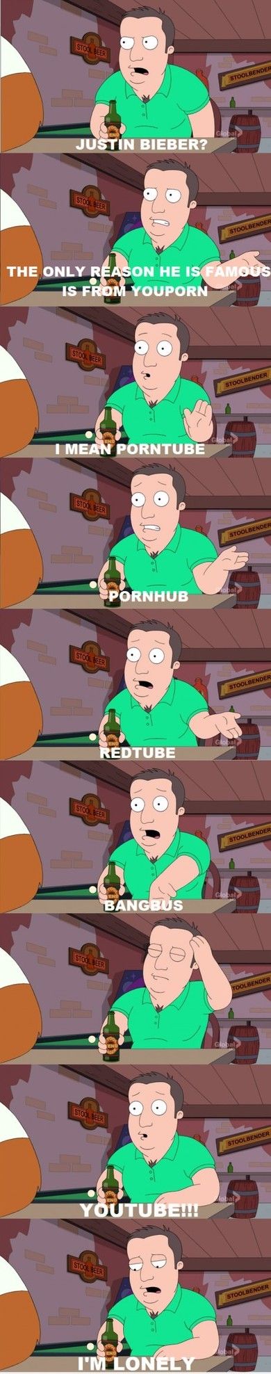 Justin Bieber? The only reason he is famous is from....