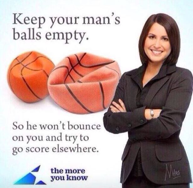 Keep your man's balls empty.