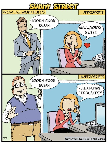 Know the work rules: Appropriate vs. Inappropriate