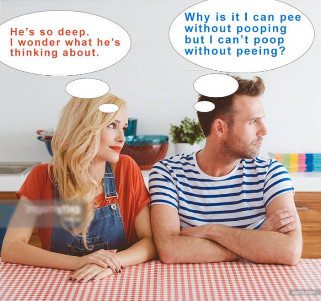 Ladies, ever wonder what your man is thinking about?