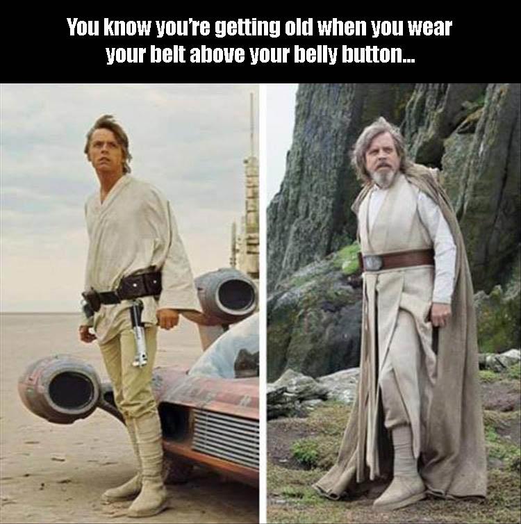 Luke Skywalker is old.
