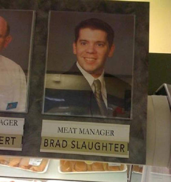 Meat manager with an appropriate name.
