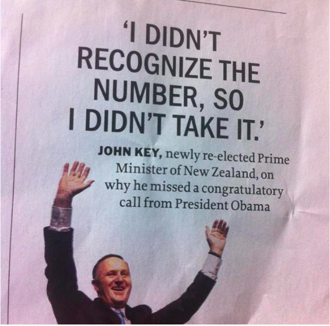 Missed call from President Obama.