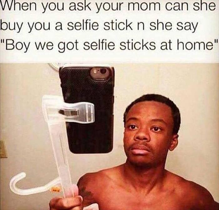 Mom, will you buy me a selfie stick?