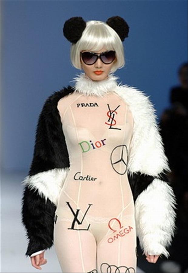 More fashion news....now you can look like a walking billboard/panda 