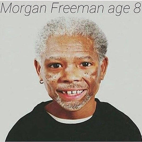 Morgan Freeman at age 8.