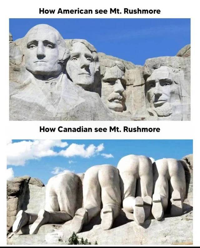 Mt. Rushmore from the Canadian side.