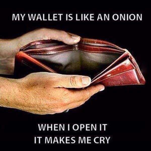My wallet is like an onion.