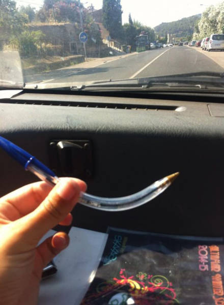 Never leave a pen in a hot car.