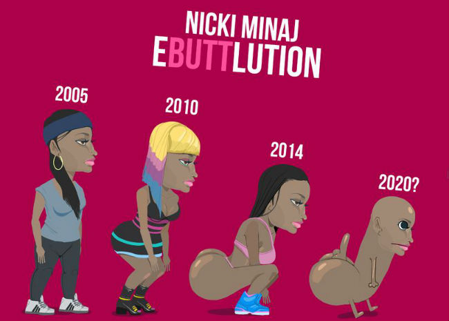 Nicki Minaj Ebuttlution and her pending transformation into Dick Butt.