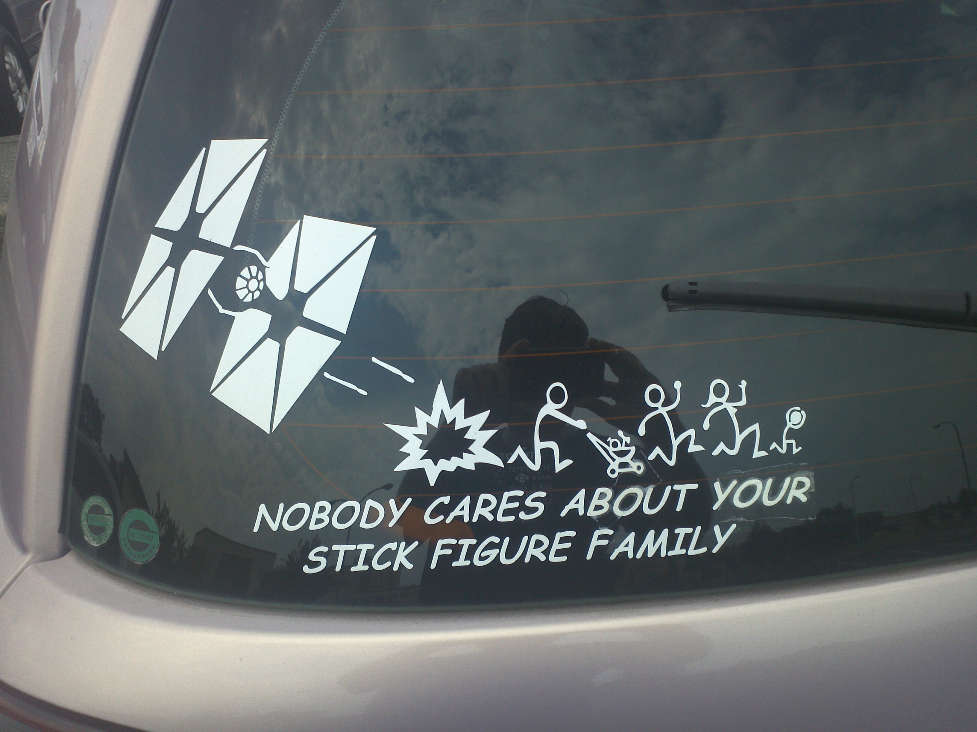 Nobody cares about your stick figure family.