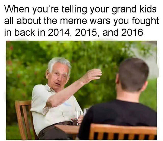 Old school meme wars.