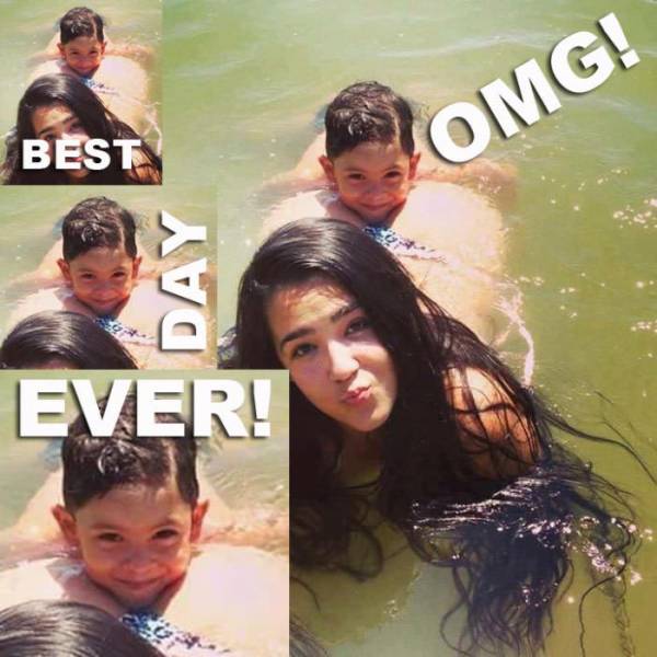 Sunny day at the beach and a butt pillow make for the best day ever!