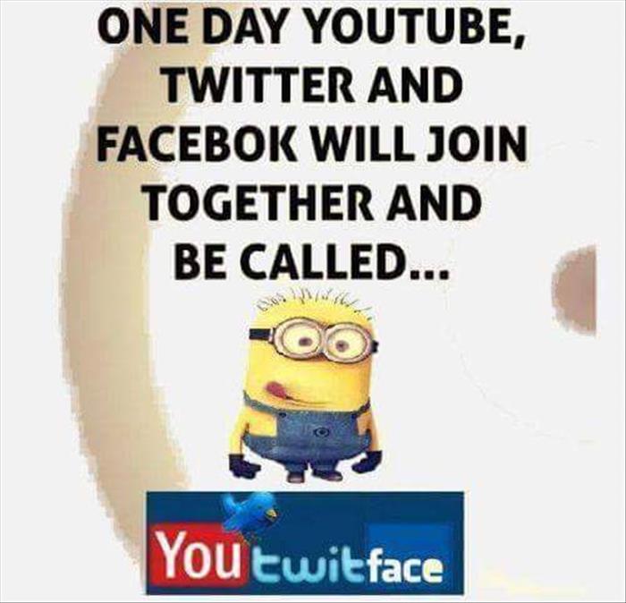 One day Youtube, Twitter, and Facebook will all join together.