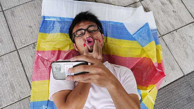 Painting your nails to make your friends think you have a girl is great, but you still know the truth.